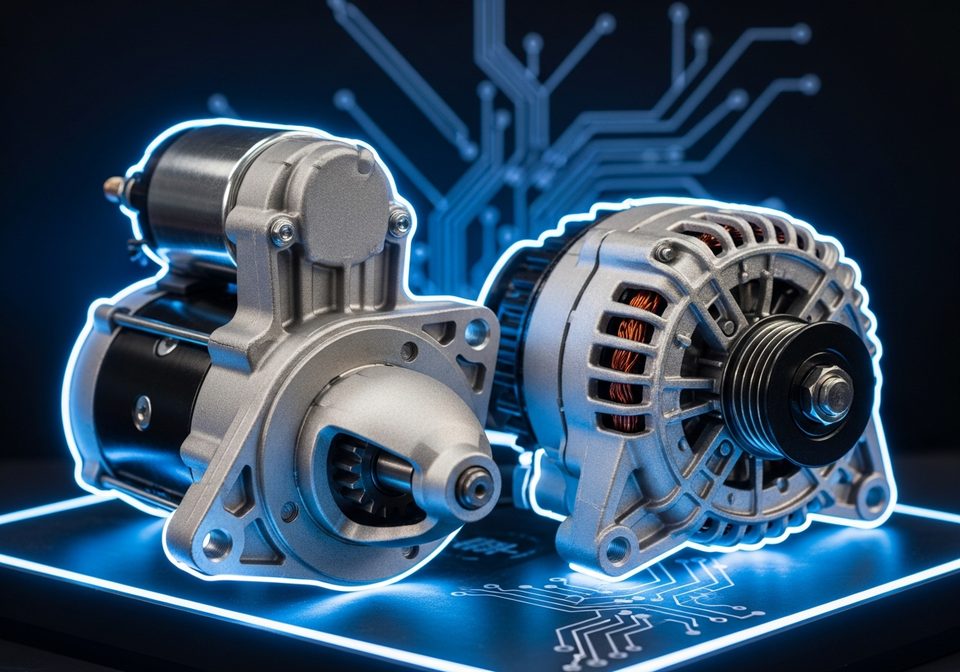 Motor de partida e alternador recondicionados pela Recondiciona